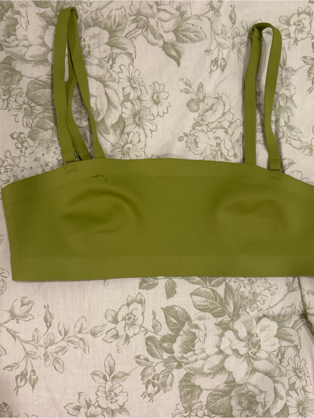 Free People Lime Green Bandeau Bralette with Straps
